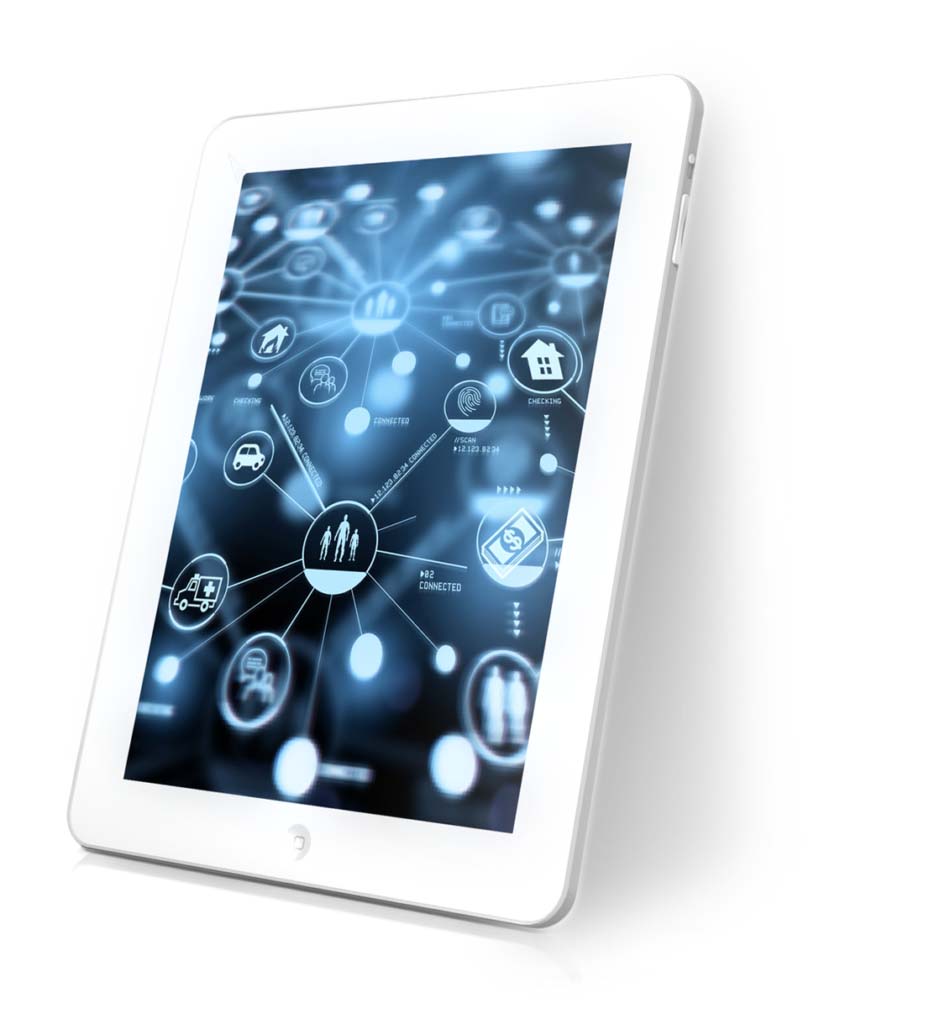 Tablet Highlighting Insurance Mobile Ecosystem