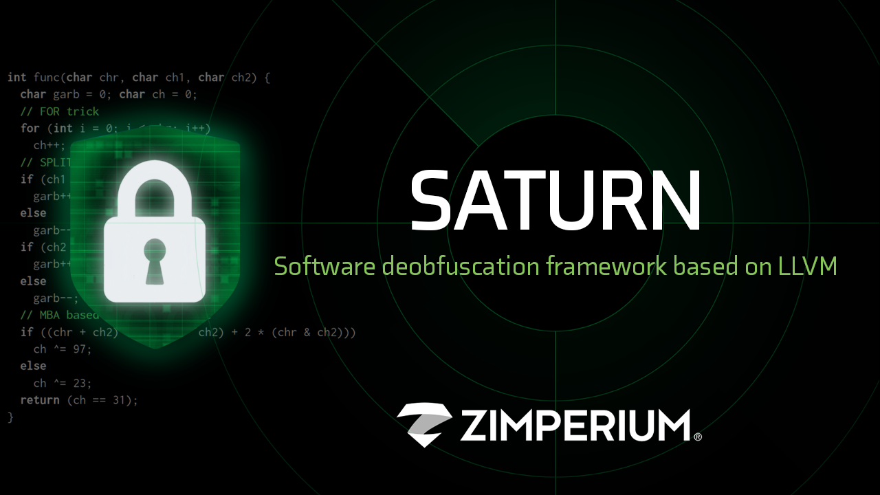 SATURN Software deobfuscation framework based on LLVM